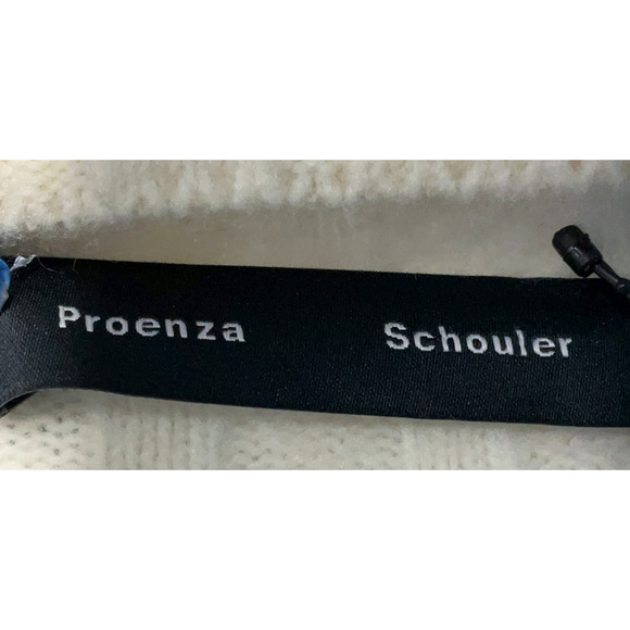 Proenza Schouler L Sweater‎ Haven Wool Cashmere Rib Turtleneck Bone Ivory NWT - Picture 5 of 7